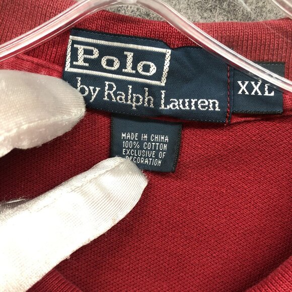 Polo Ralph Lauren Short Sleeve Polo Shirt Mens XXL Red Pony Logo Preppy Classic - Picture 7 of 10